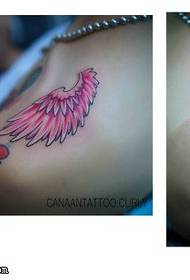 Picha ya tattoo ya mabawa ya kike ya bega ya kuvutia