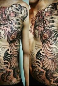 Illustrazione del tatuaggio della vita laterale Progettato modello di tatuaggio a vita intera