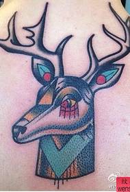 ženska boja ramena školska jelena uzorak tetovaža glave