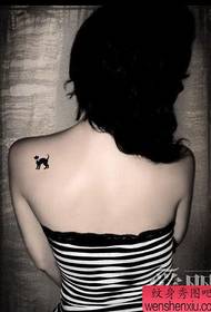 Small fresh shoulder kitten tattoo work