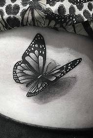 liemuo, turintis gražų 3d drugelio tatuiruotės modelį