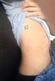 Digital tattoos Threicae Numbers Nigrum Design Pueri Animam Waist in imaginibus