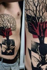 Sehemu ya kiuno tattoo ya kiume kiume wadudu wa kiuno na picha kubwa ya tattoo