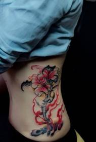taille de fille seulement beau motif de tatouage de fleur