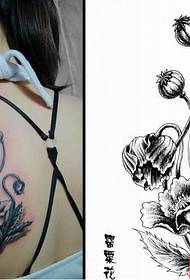 Rekomandohet një shfaqje tatuazhesh për modelin e tatuazheve me lule