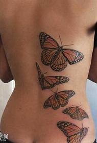 taille vlinder tattoo patroon