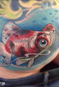 Taille lyts goudfisk tatoeëpatroon