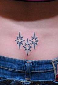 girl waist totem star tattoo