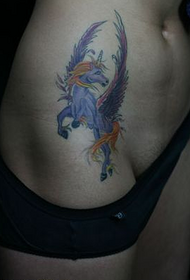 skönhet magen färg enhörning tatuering mönster