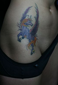 kukongola kwamimba mtundu wa unicorn tattoo