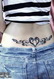 талія авангард любові тотем татуювання візерунок 68649-дівчина талії у формі серця замок ключ стрічки татуювання візерунок