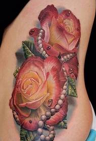 côté taille belle couleur populaire tatouage rose
