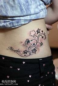 patrón de tatuaje de flor de cintura hermosa 69729 - Cintura patrón de tatuaje de flor hermosa