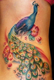 chidimbu chiuno chakanaka Peacock tattoo mufananidzo