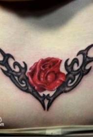 зле і позитивне втілення троянди візерунок татуювання