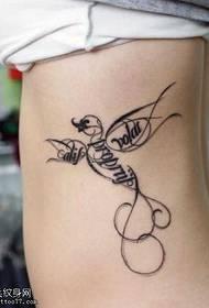 cintura moda hermoso pájaro tótem tatuaje patrón