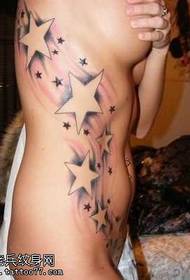 waist star tattoo pattern