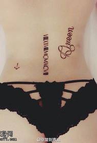 Hoahoa tattoo Romana i te hope