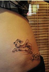 გვერდითი წელის პერსონალიზირებული მოდის პატარა მფრინავი ძაღლი tattoo ნიმუში, რომ ისიამოვნოს სურათზე