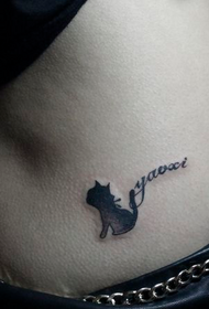 jenter midje mote katt tatovering bilde