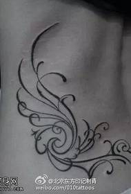 Klassiek traditioneel stekelig rotan tattoo patroon 70015 - inkt bloem vlinder tattoo patroon