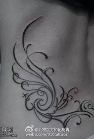 Qaabkii hore ee dhaqanka ee loo yaqaan 'prickly Rattan Tattoo Qaab dhismeedka 70015 - Iftiinka Ubax Laba-jibaarashada Tattoo