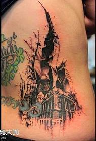 Taille oude architecturale tattoo patroon