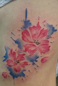 adatto per modello di tatuaggio floreale a vita laterale da ragazza