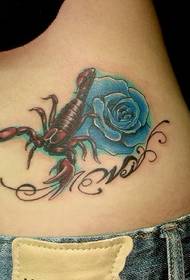 talio kolorita ĵetkuboj roza tatuaje
