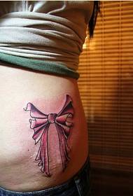 жіноча талія рожевий лук татуювання візерунок малюнок