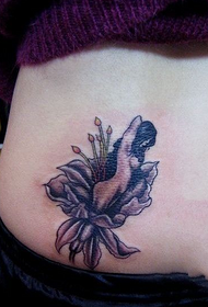 Sexy pas lily anděl tetování vzor