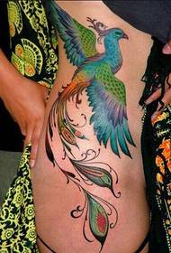 ljepota struka trend boja feniks tetovaža uzorak slika
