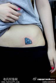 modèle de tatouage diamant couleur dessin animé taille