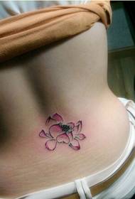 Immagine del tatuaggio del loto della pittura dell'inchiostro di aspetto classico della vita di bellezza