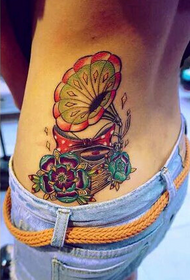 Farb-Phonograph Tattoo-Muster