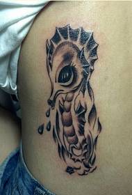 immagine del modello del tatuaggio dell'ippocampo di modo della vita laterale personale