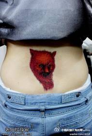 pasu ogenj rdeča lisica Tattoo vzorec