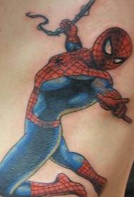 modna osobnost bočni struk dobro izgledajući Spiderman tattoo pattern pattern