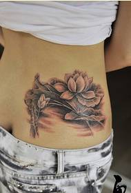 fashion waist beautiful lotus leaf tattoo ຮູບແບບເພື່ອຄວາມສຸກພາບ