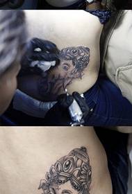 zdravi dugovječnost slon tetovaža uzorak
