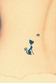 beauty sexy back waist 喵 tattoo tattoo