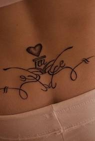 tatuaggio di linea semplice vita sexy ragazza