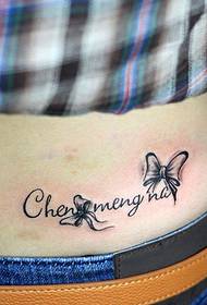 Midja Bow Letters Tattoo Pictures