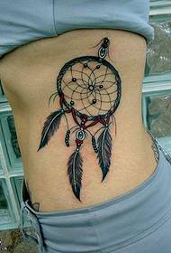 waist dream catcher tattoo pattern