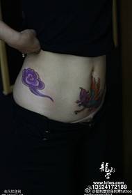 waist auspicious cloud tattoo pattern