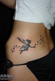 Taille zwart elf tattoo patroon