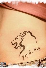 престижный властный узор татуировки льва