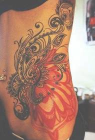 pas hezký květinový vzor tetování