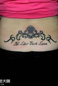 disegno del tatuaggio corona in vita