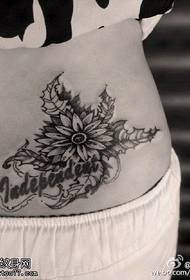 μέση όμορφο floral τατουάζ μοτίβο τατουάζ